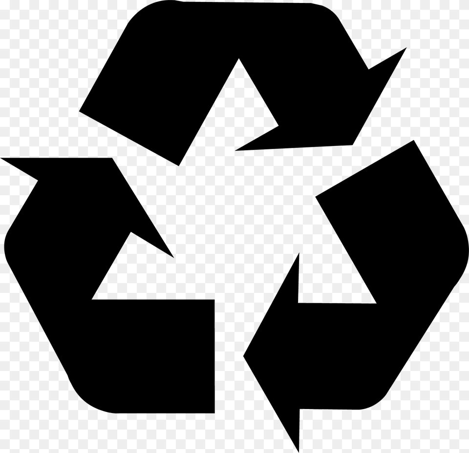Black Recycling Symbol U, Gray Png Image