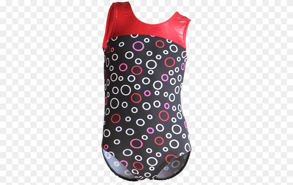 Black Red Bubbles Front Maillot, Clothing, Vest, Pattern, Tank Top Free Png
