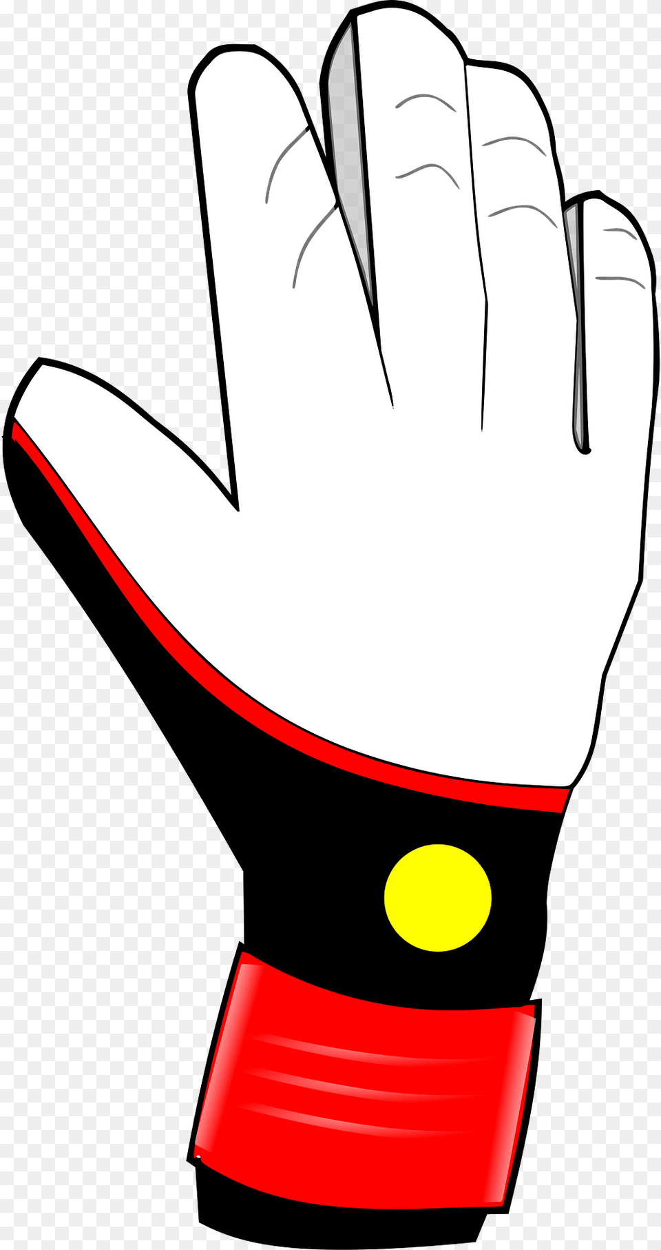 Black Red Goalkeepers Glove Right Clipart, Clothing, Baseball, Baseball Glove, Sport Free Transparent Png