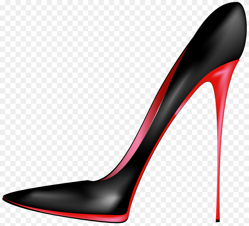 Black Red High Heels Clip Art, Clothing, Footwear, High Heel, Shoe Png