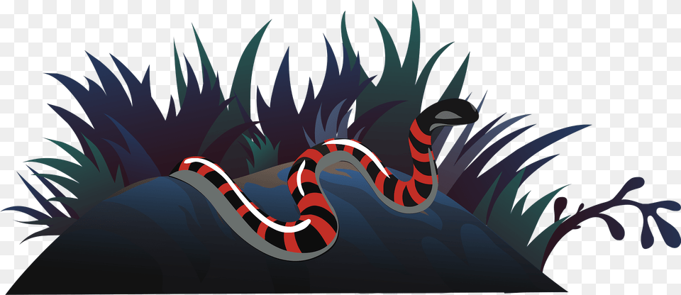 Black Red Snake Dark Grass Clipart, Animal, Reptile, King Snake Free Transparent Png