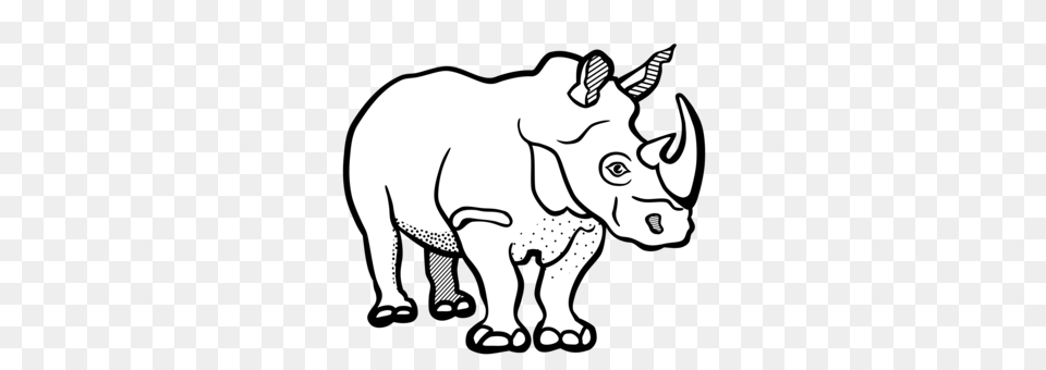 Black Rhinoceros Rhino Rhino White Rhinoceros Silhouette, Animal, Wildlife, Mammal, Dog Png Image