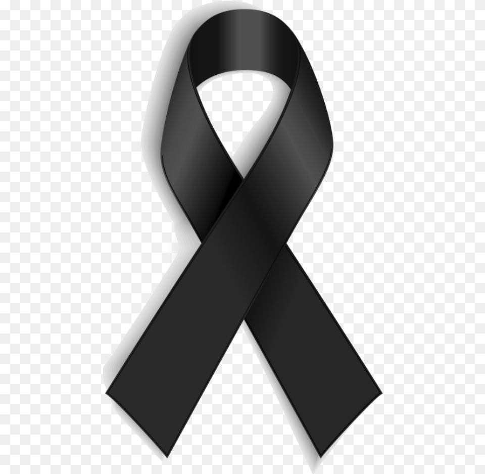 Black Ribbon Awareness Mourning White Black Ribbon Rip Symbol, Accessories, Belt, Formal Wear, Tie Free Png Download