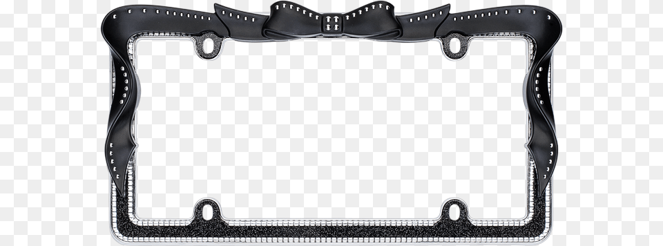 Black Ribbon Bling License Plate Frame Jeweled License Plate Cover, Accessories, Goggles Png