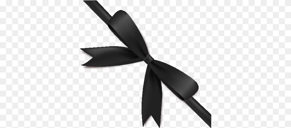 Black Ribbon Bow 1 Image Gift Ribbon Black, Accessories, Formal Wear, Tie, Appliance Free Png Download