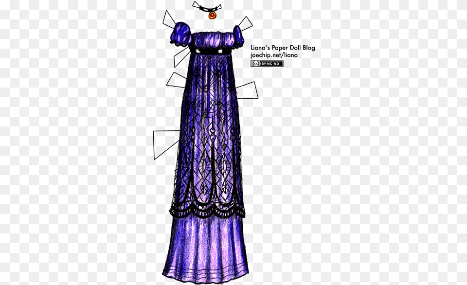 Black Ribbon Lianau0027s Paper Dolls Paper Doll Dresses Purple, Clothing, Dress, Fashion, Formal Wear Free Png Download