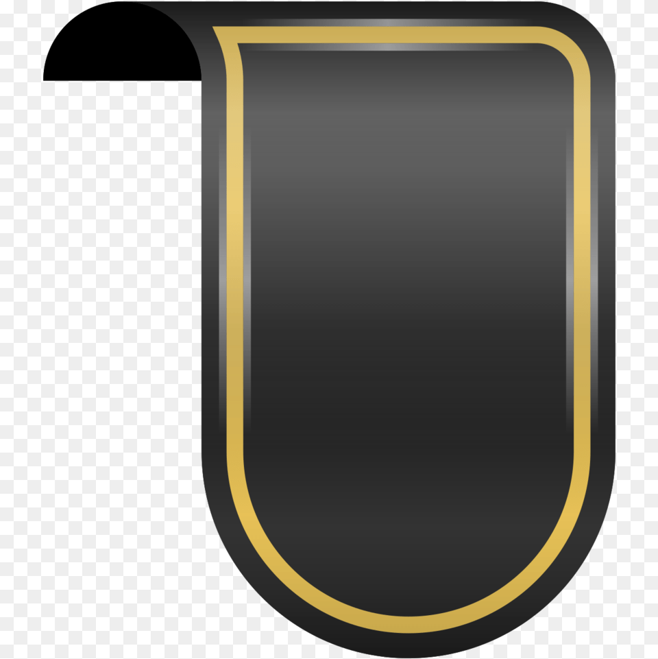 Black Ribbon With Background Horizontal, Armor, Shield Png Image