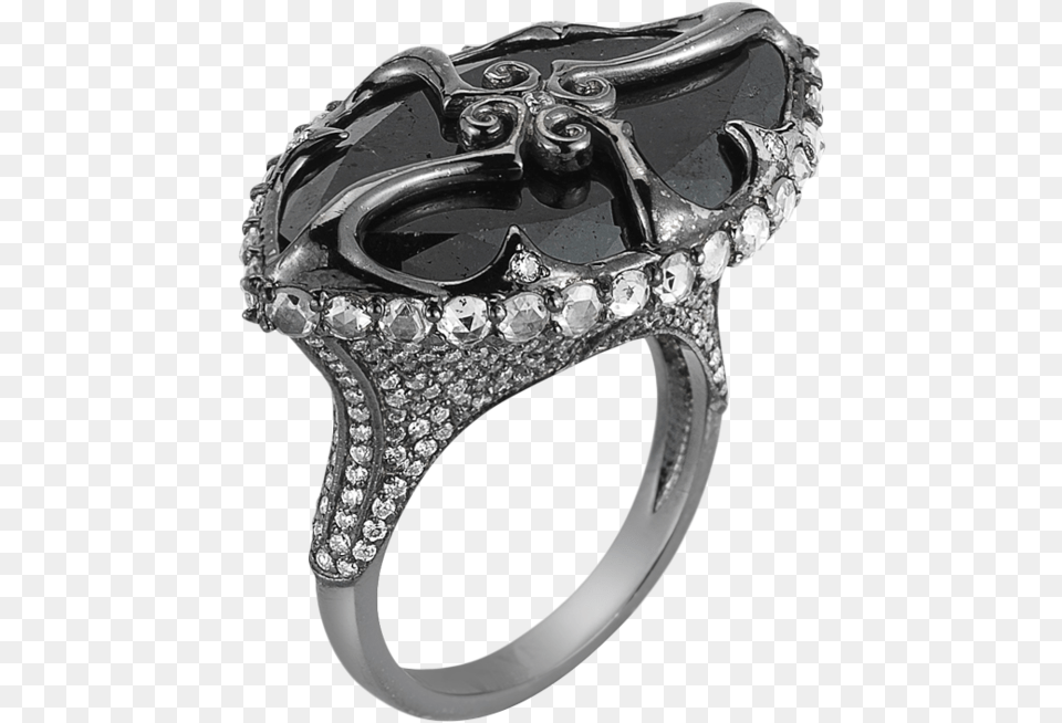 Black Ring Pre Engagement Ring, Accessories, Jewelry, Silver, Diamond Free Transparent Png