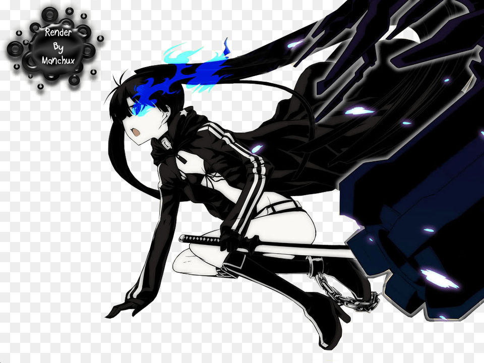 Black Rock Shooter Render, Book, Comics, Publication, Adult Free Png Download