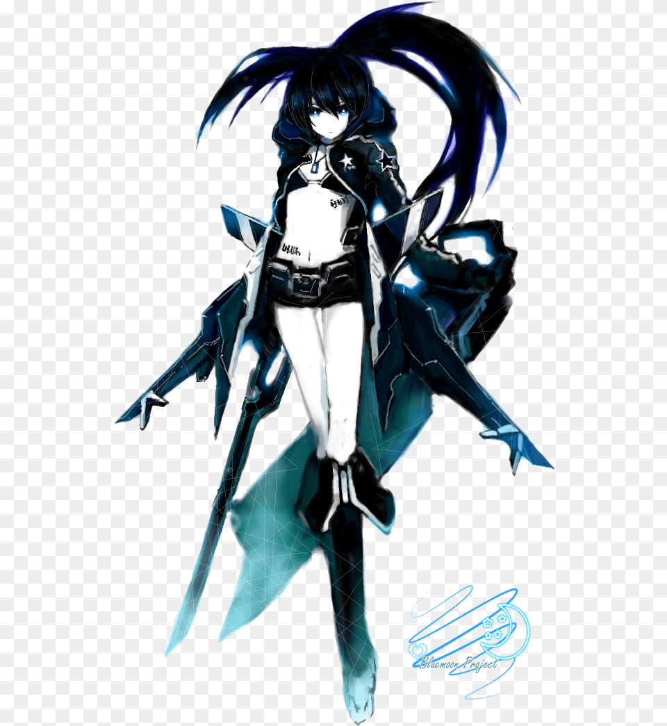 Black Rock Shooter Render, Book, Comics, Publication, Adult Free Png