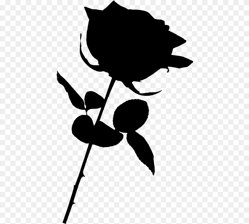 Black Rose Clipart, Gray Free Png