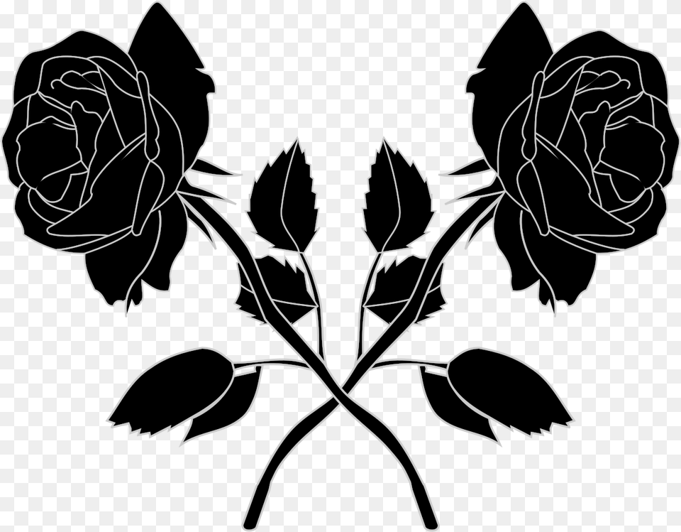 Black Roses, Art, Stencil, Pattern, Drawing Png