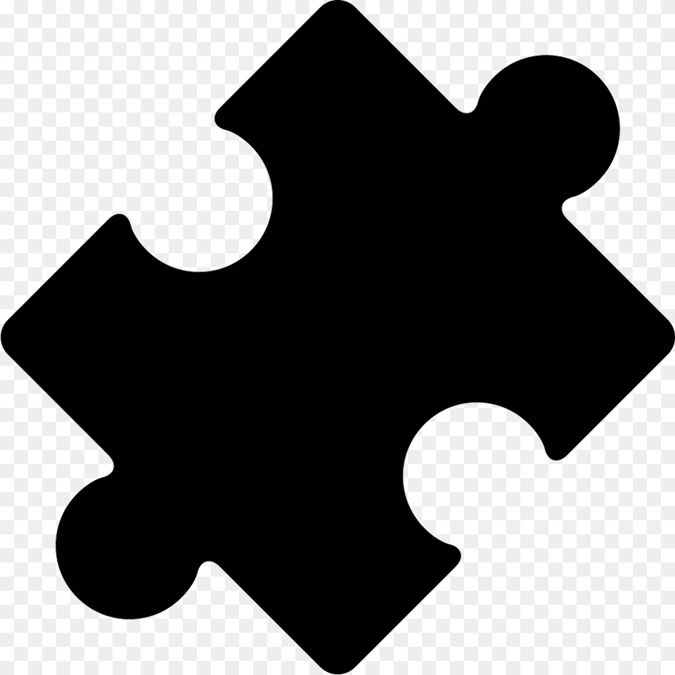 Black Rotated Puzzle Piece Jigsaw Icon, Game, Jigsaw Puzzle Png Image