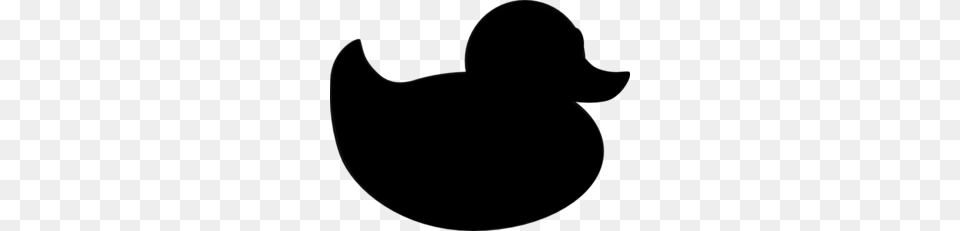 Black Rubber Duck Clip Art, Gray Free Png Download