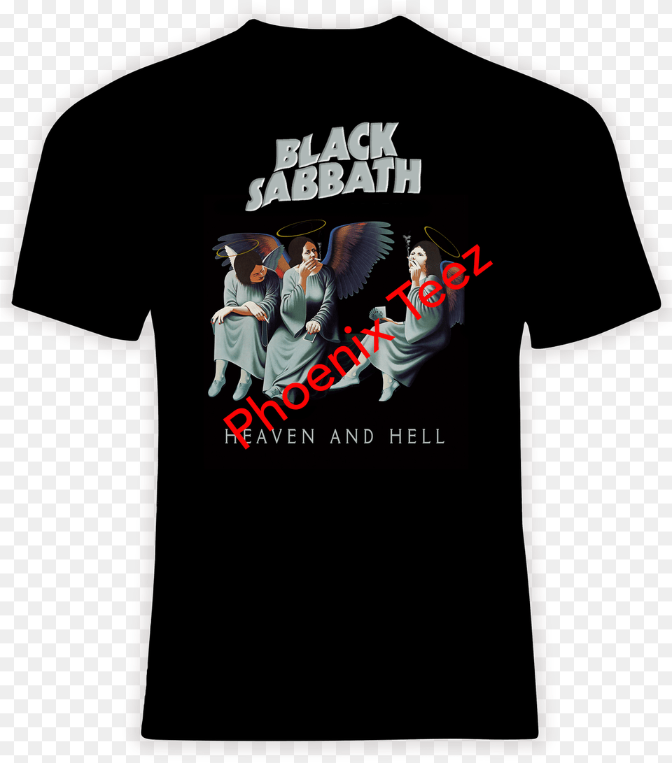 Black Sabbath Heaven And Hell Active Shirt, Clothing, People, Person, T-shirt Free Png Download