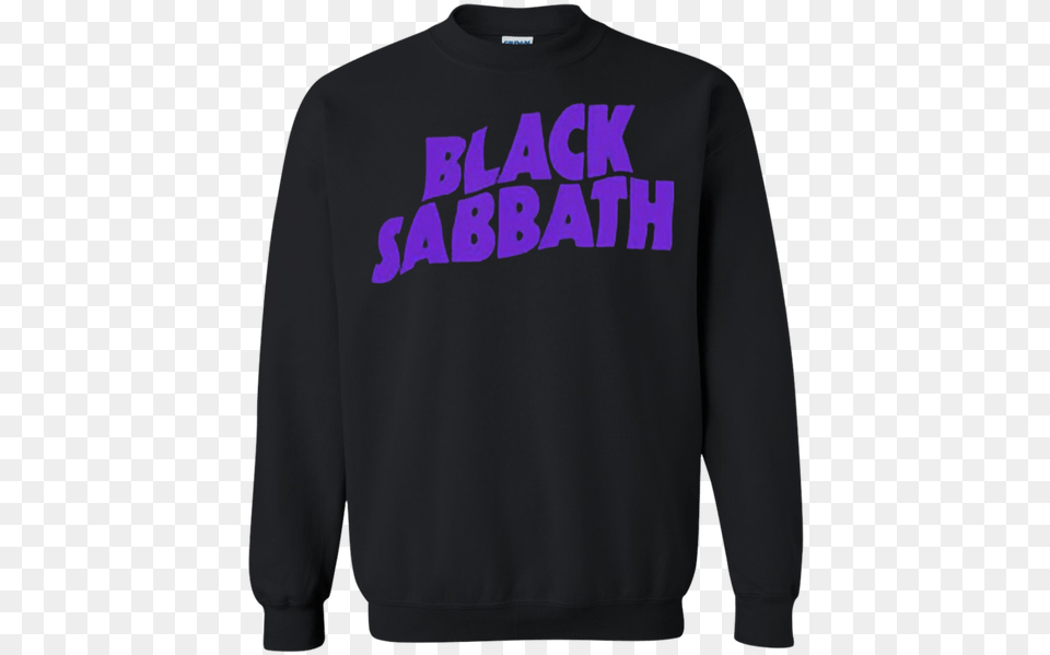 Black Sabbath Logo Crewneck Sweatshirt Black Sabbath Master Of Reality, Clothing, Hoodie, Knitwear, Long Sleeve Free Png
