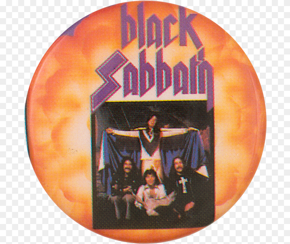 Black Sabbath Rock Legends Music Button Museum Label, Person, People, Photography, Adult Png