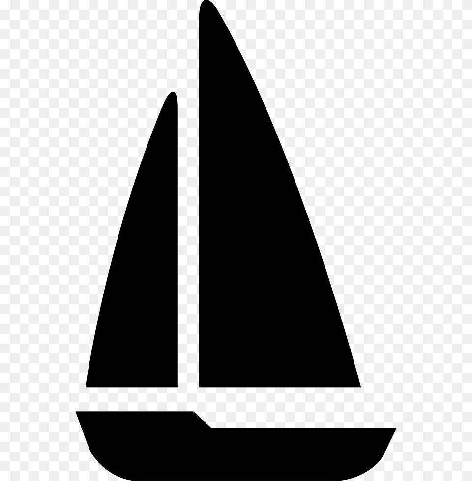 Black Sailing Boat Icon Sailing, Triangle Free Png Download