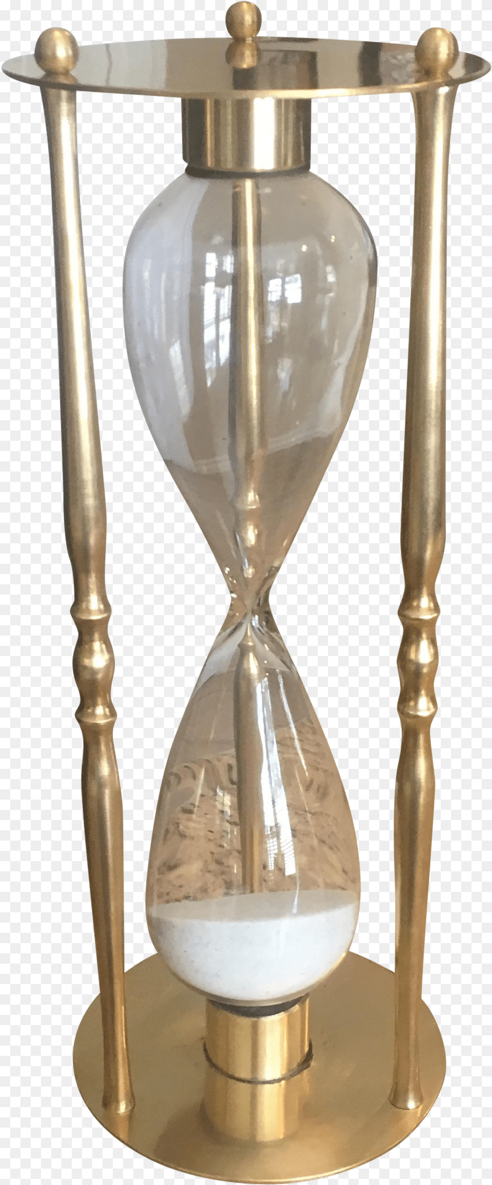 Black Sand Hourglass Vintage Mid Century Brass Hourglass Brass Hourglass, Beverage, Milk, Smoke Pipe Free Png Download