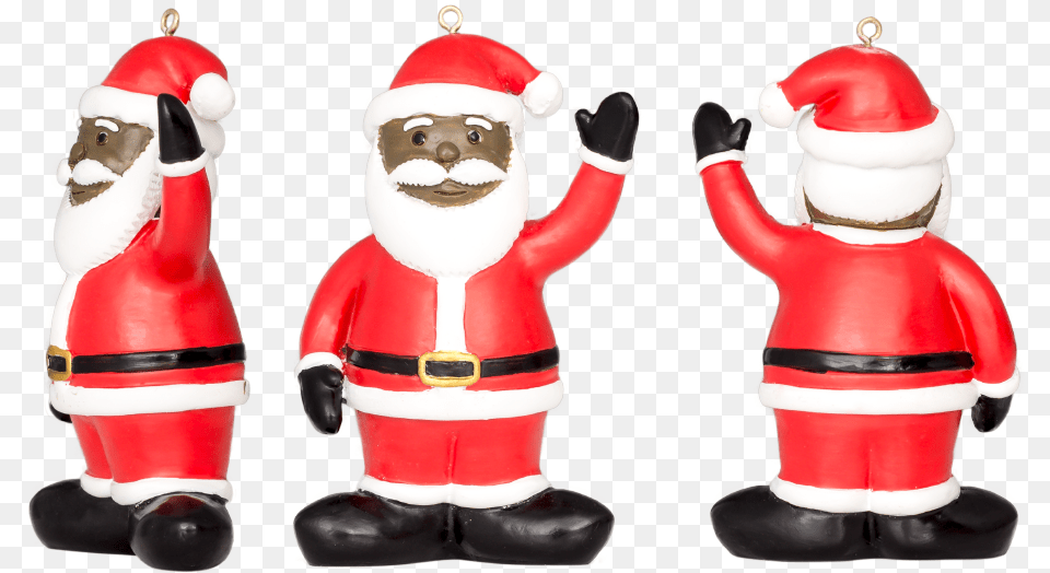 Black Santa Ornament Christmas Ornament, Figurine, Baby, Person, Face Free Png