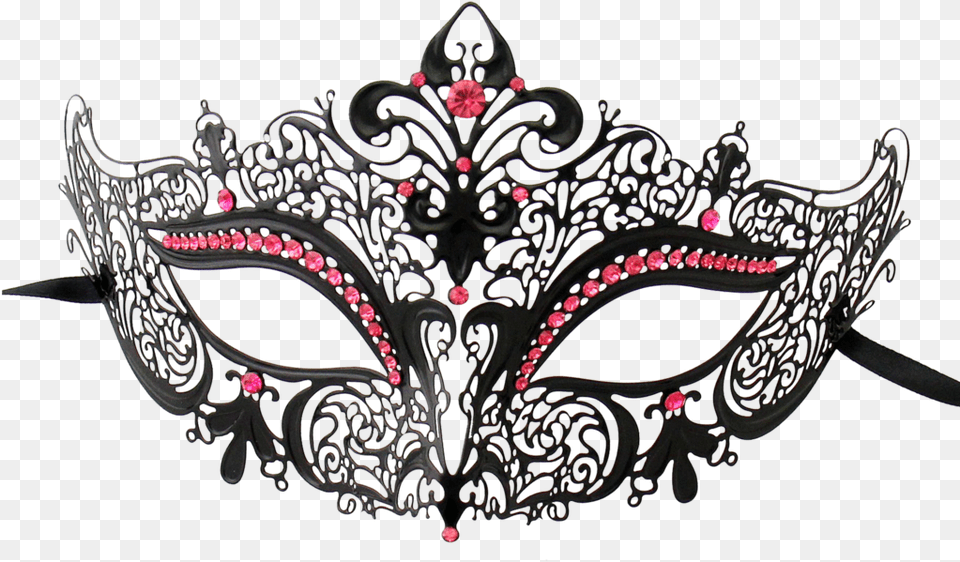 Black Series Women S Laser Cut Metal Venetian Masquerade, Accessories, Chandelier, Lamp, Mask Free Transparent Png