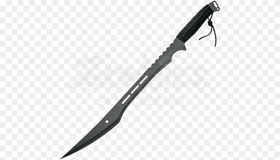 Black Serrated Bush Machete, Sword, Weapon, Blade, Dagger Free Png