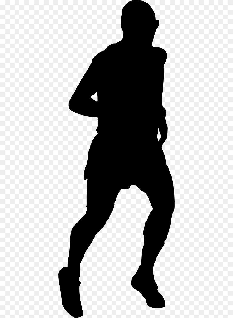 Black Shadow Man Running, Silhouette, Person, Male, Adult Free Transparent Png