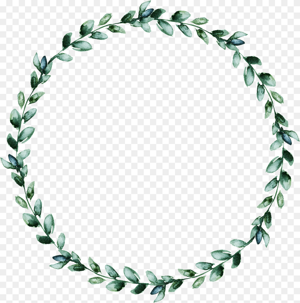 Black Shadow Wreath Cartoon Transparent Watercolor Leaf Circle, Accessories, Bracelet, Jewelry, Necklace Free Png Download