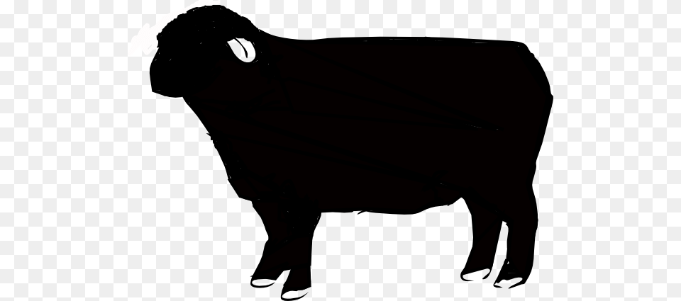 Black Sheep Clip Art, Silhouette, Animal, Bull, Mammal Png Image