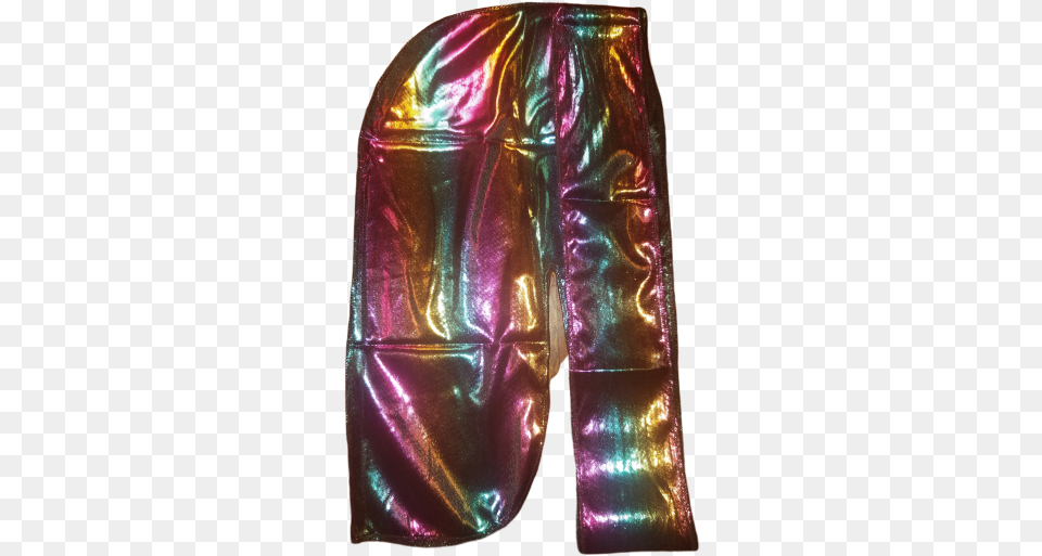 Black Shiny Rainbow Durag Latex Clothing, Coat, Silk, Velvet, Bottle Png