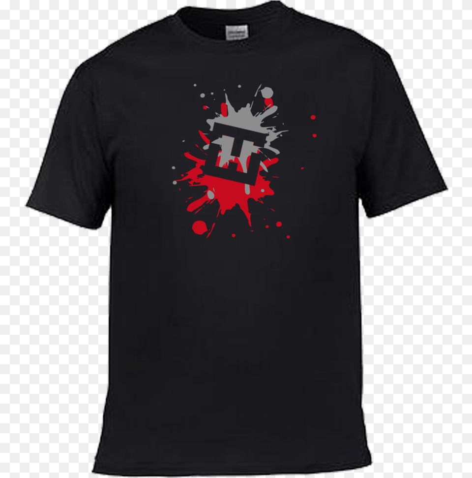 Black Shirt Splat Kaos Polos Hitam Gildan, Clothing, T-shirt Png Image