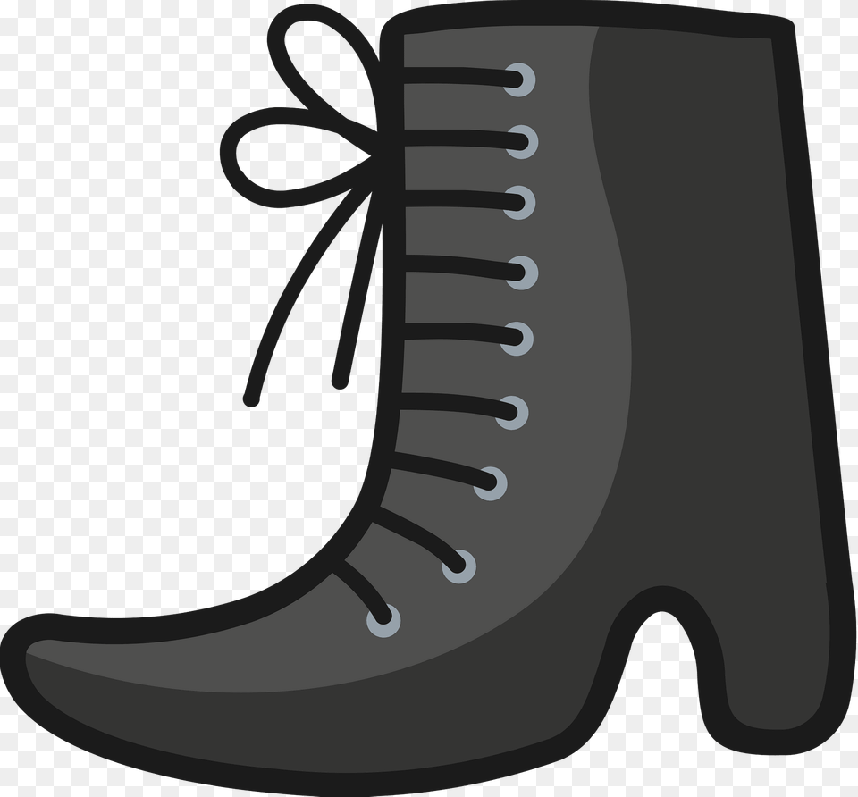 Black Shoe Clipart, Clothing, Footwear, Boot, Animal Png Image