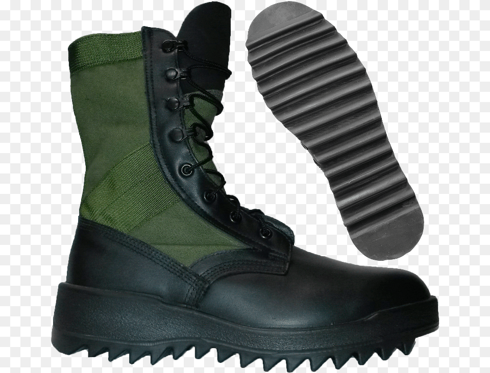 Black Shoes Gum Sole Wellco Hot Weather Jungle Boot Wellco Hot Weather Jungle Boot Ripple Sole Od Od, Clothing, Footwear, Shoe Free Transparent Png