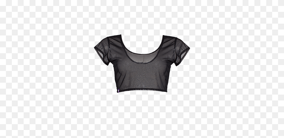 Black Short Sleeve Crop Top Dance, Blouse, Clothing, T-shirt Png Image