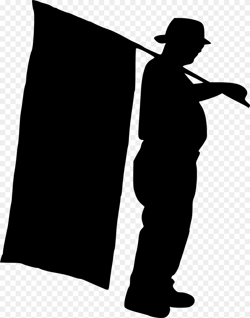 Black Silhouette Flag, People, Person, Adult, Male Free Png Download