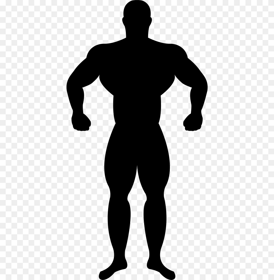 Black Silhouette Muscle Man Background, Adult, Male, Person Free Png
