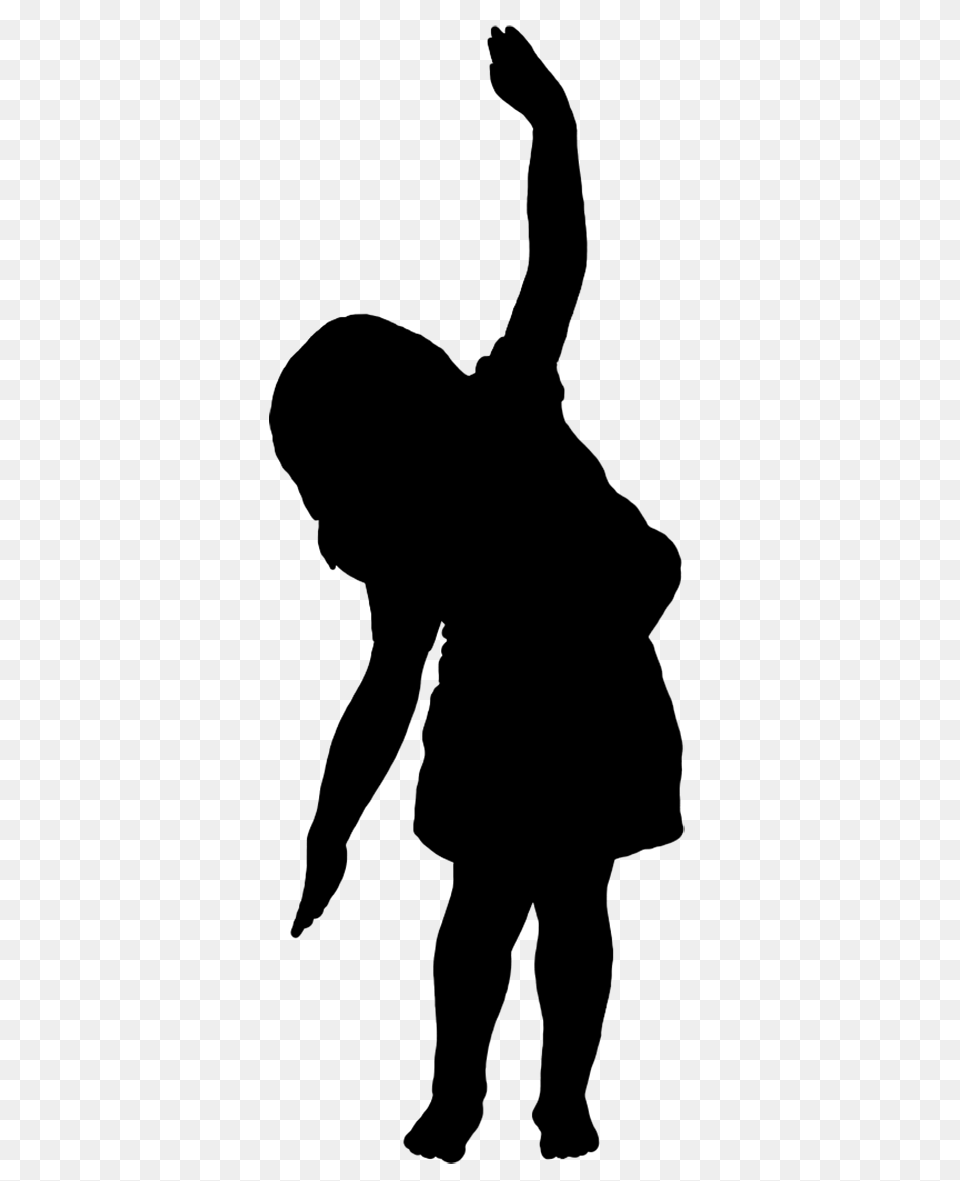 Black Silhouette Of Girl Dancing Canvas Creations Free Png