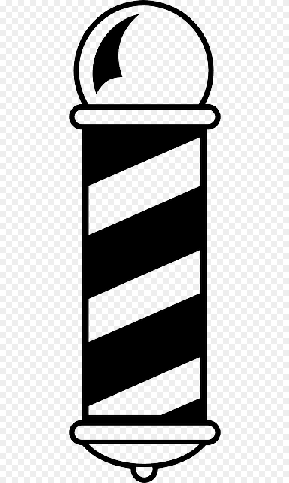 Black Silhouette White Cartoon Logos Barber Pole Vector, Arch, Architecture Free Transparent Png