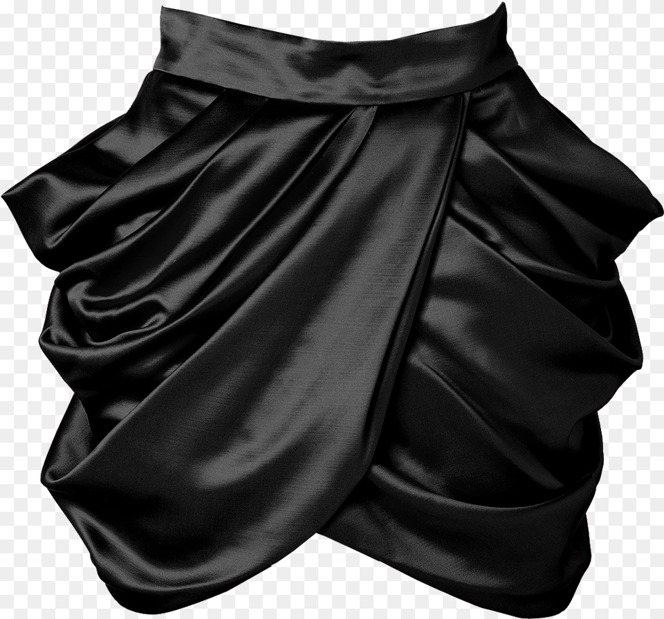 Black Silk Balmain Pink Skirt, Clothing, Coat Free Png Download