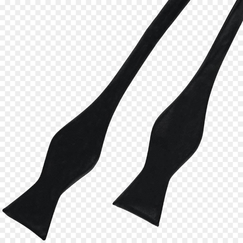 Black Silk Bow Tie Self Tie Yardsmen, Fork, Cutlery, Oars, Tool Png Image