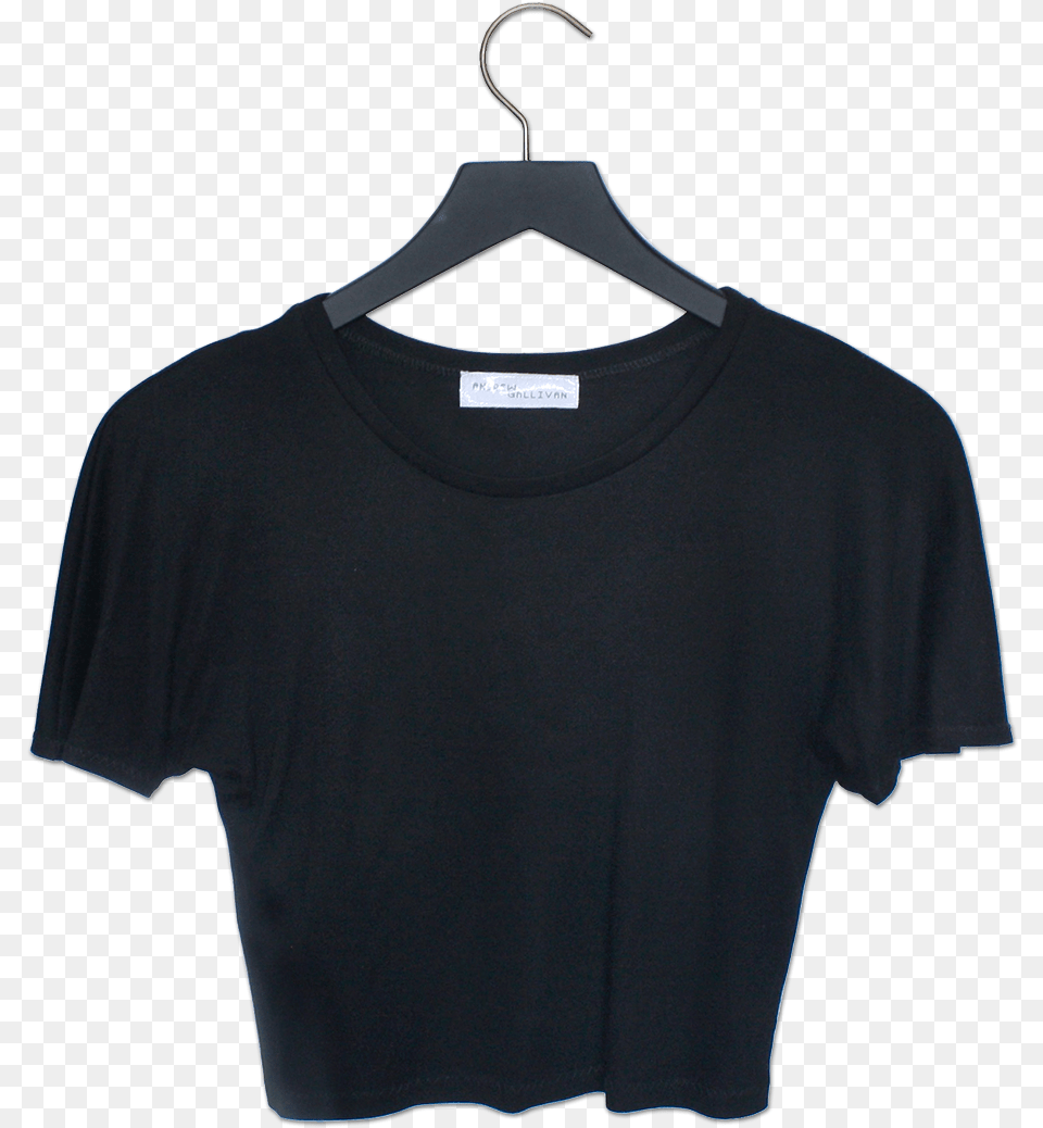 Black Silk T Shirt Crop Blackshirtcrop, Clothing, T-shirt, Adult, Male Free Png Download