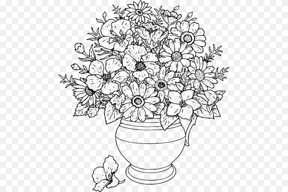 Black Simple Outline Drawn Drawing Sketch Plants, Art, Pattern, Floral Design, Graphics Png