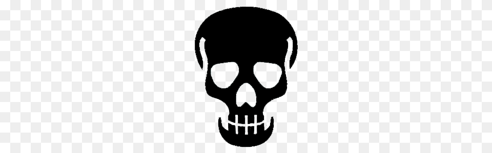 Black Skull, Stencil, Baby, Person, Face Png Image