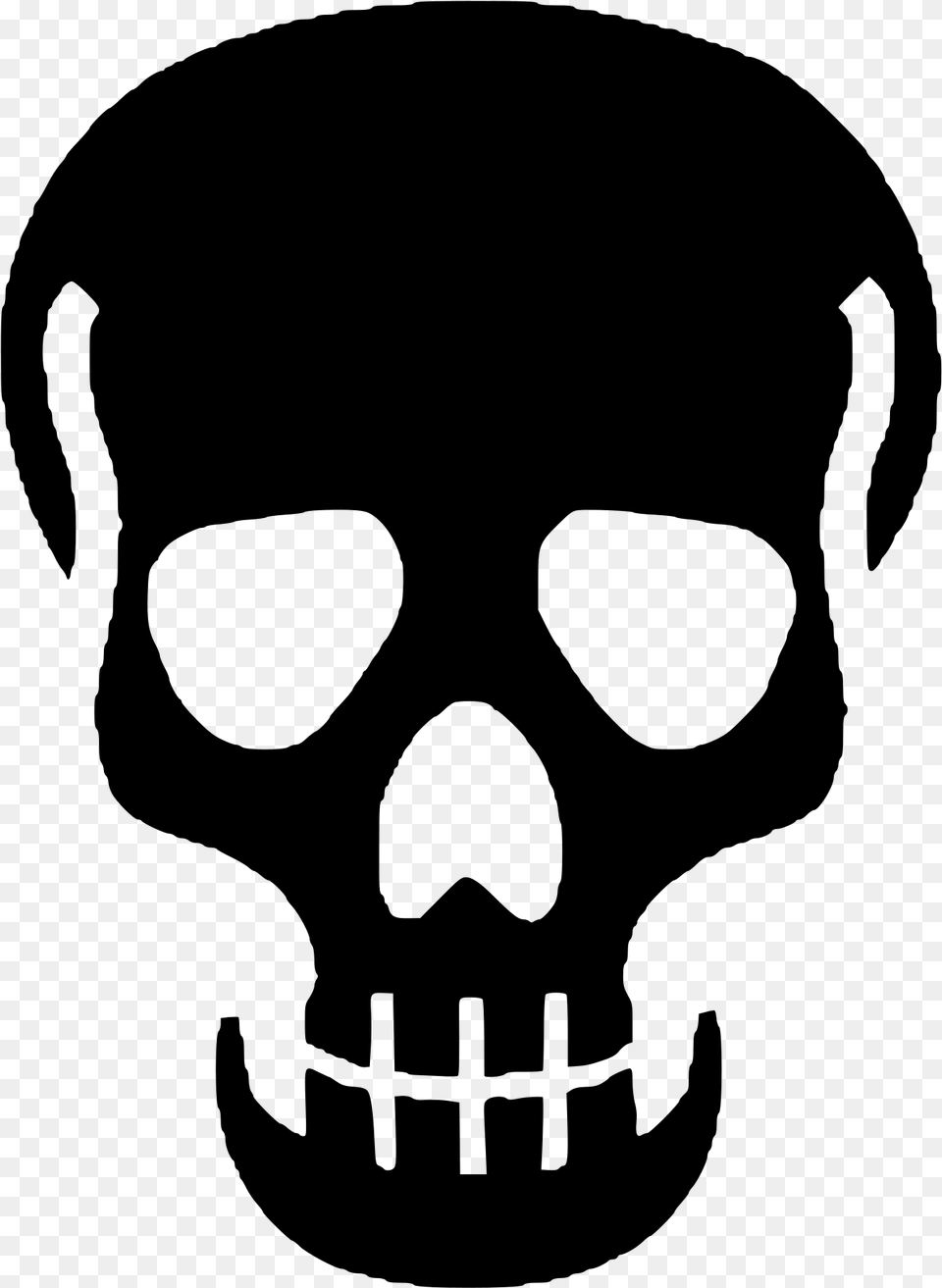 Black Skull, Gray Png Image