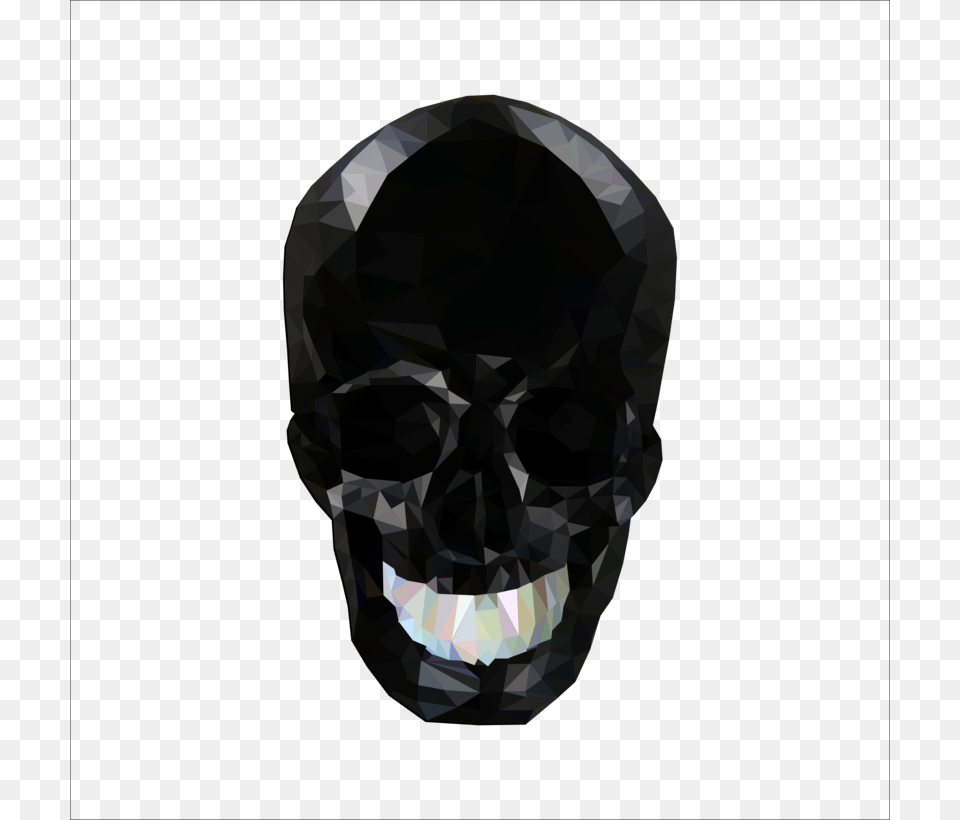 Black Skull Poly Low Poly Low Poly, Accessories, Adult, Diamond, Gemstone Free Png