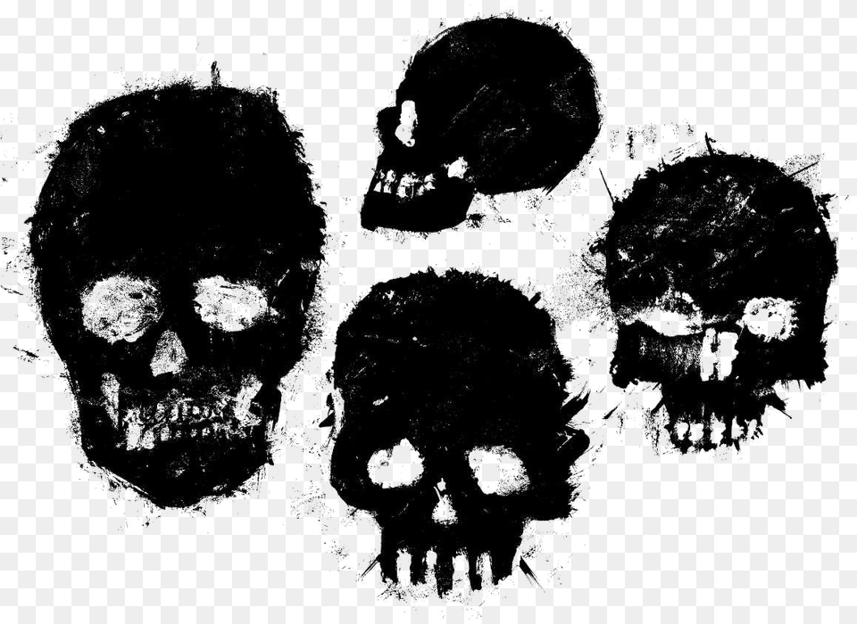 Black Skull Skull Person, Art, Face, Head Free Transparent Png