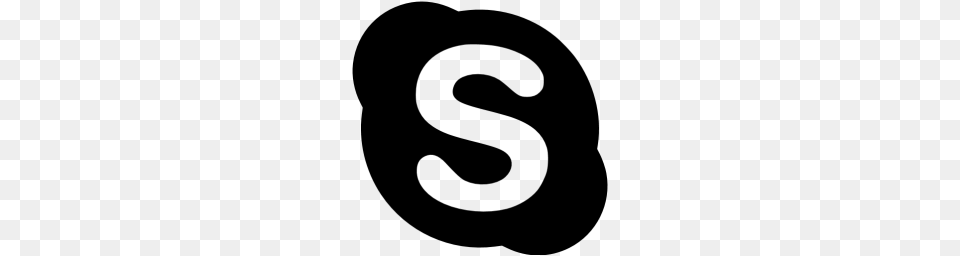 Black Skype Icon, Gray Png Image
