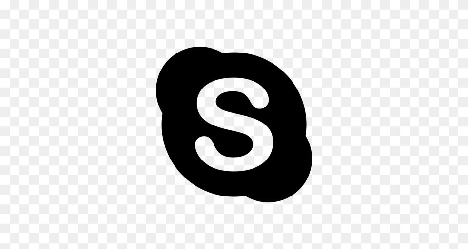 Black Skype Icon Simple Icons Icon Sets Icon Ninja, Gray Free Transparent Png