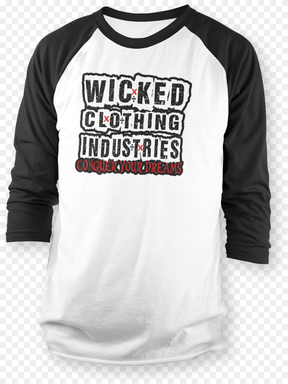 Black Sleeve Whiteconquer Your Dreams, Clothing, Long Sleeve, Shirt, T-shirt Free Transparent Png
