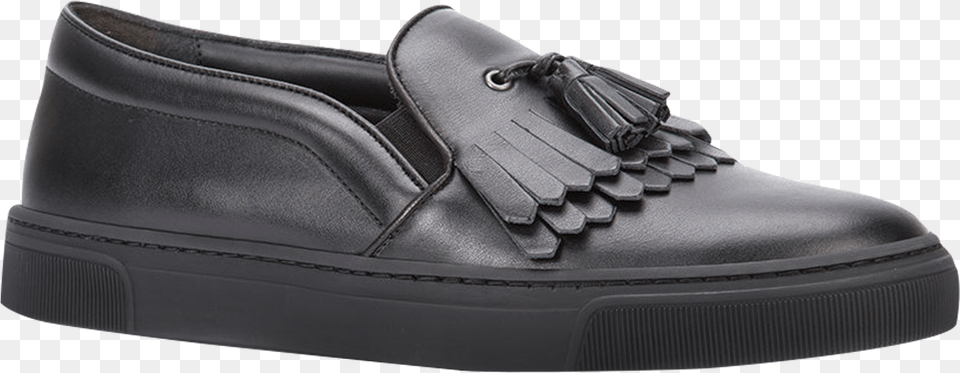 Black Slip On Sneakers With Fringes And Tassels Stella Mccartney Black Shoes, Clothing, Footwear, Shoe, Sneaker Png Image